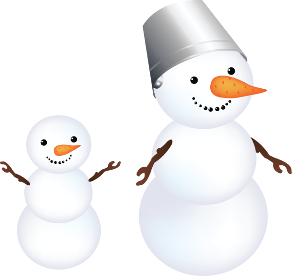 Снеговик на прозрачном фоне