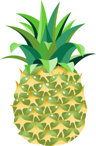 Ананас на прозрачном фоне