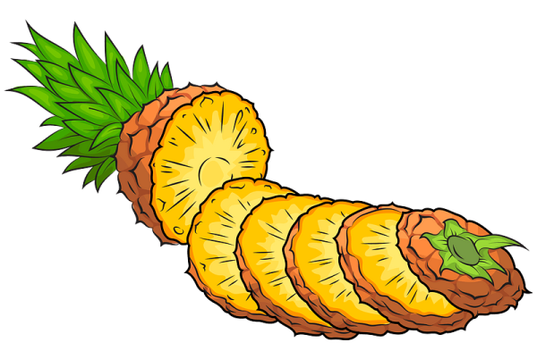 Ананасные дольки клипарт