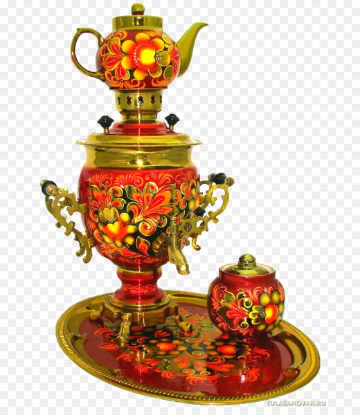 Самовар роспись Городец