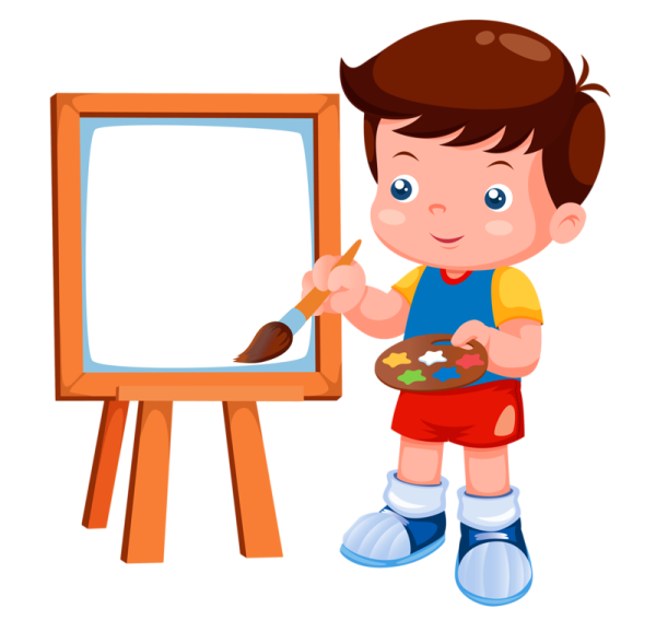 Мальчик рисует