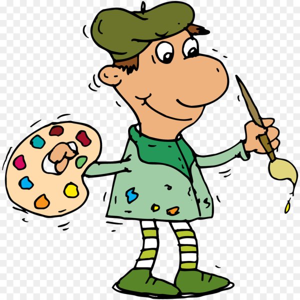 Художник рисунок на прозрачном фоне