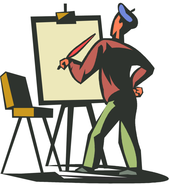 Человек с мольбертом