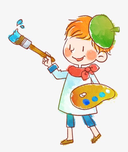 Мальчик с кисточкой и красками