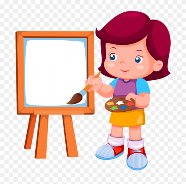 Художник для детей на прозрачном фоне