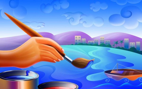 Рисунки красками