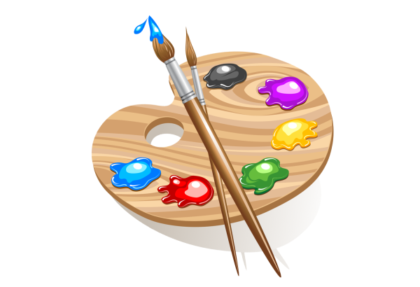 Палитра и кисти