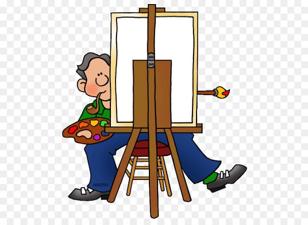 Художник у мольберта Графика