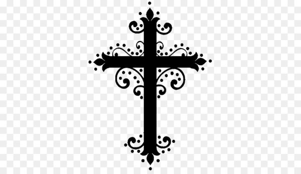 Крестильный крест в векторе