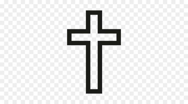 Крест на белом фоне