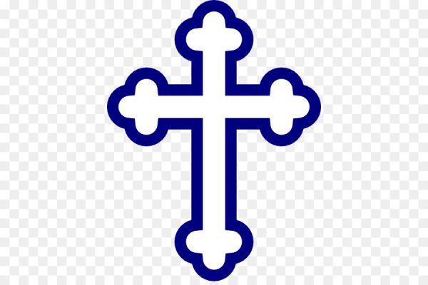 Крест православный контур