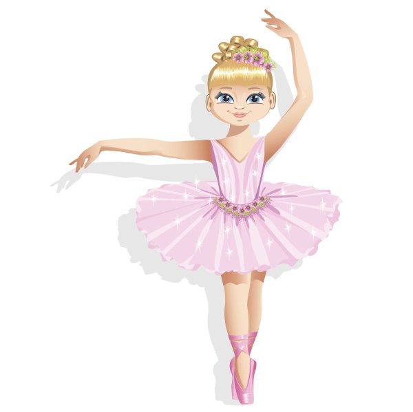 Балерина на прозрачном фоне