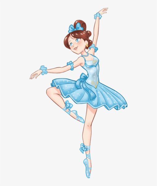 Балерина на белом фоне