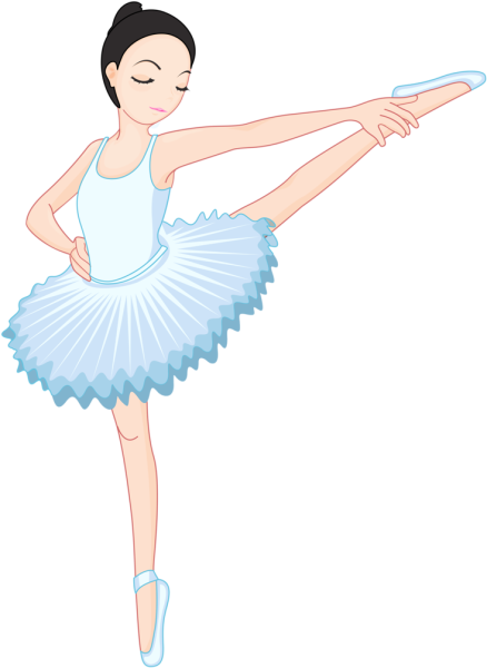 Балерина на белом фоне