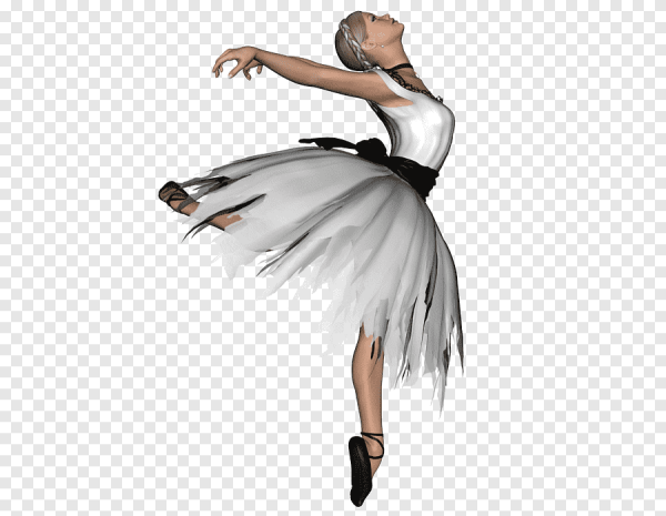 Танцовщица на белом фоне