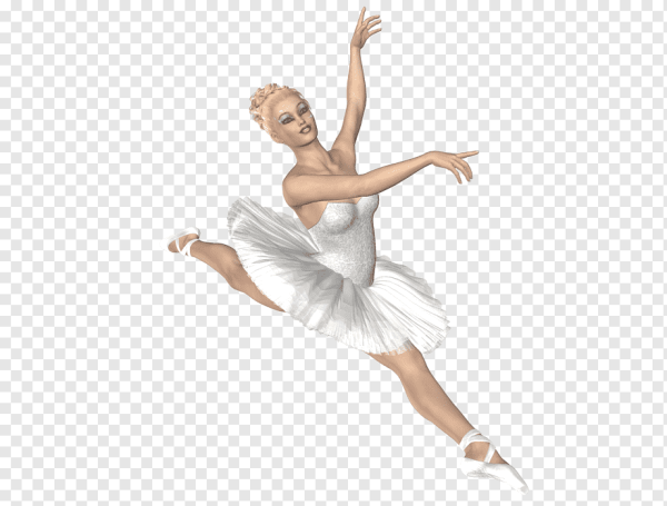 Балерина на белом фоне