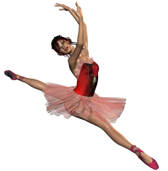 Танцовщица на прозрачном фоне