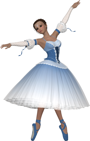 Танцовщица на белом фоне