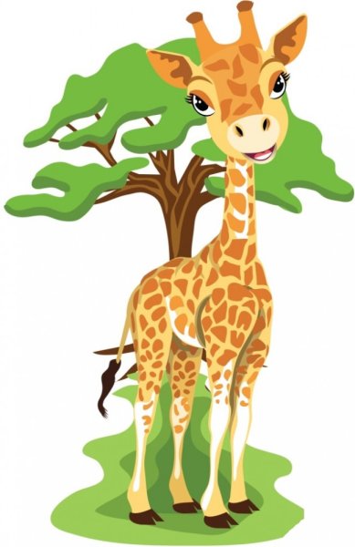 Жираф мультяшный