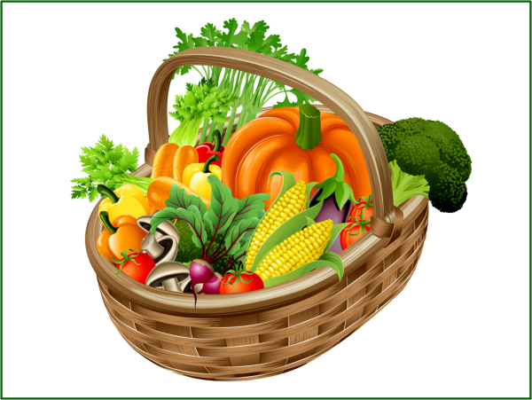 Корзина с овощами для детей
