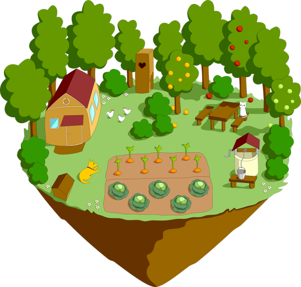 Огород для детей на прозрачном фоне