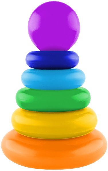 Пирамидка Пластмастер Радужная Малышок