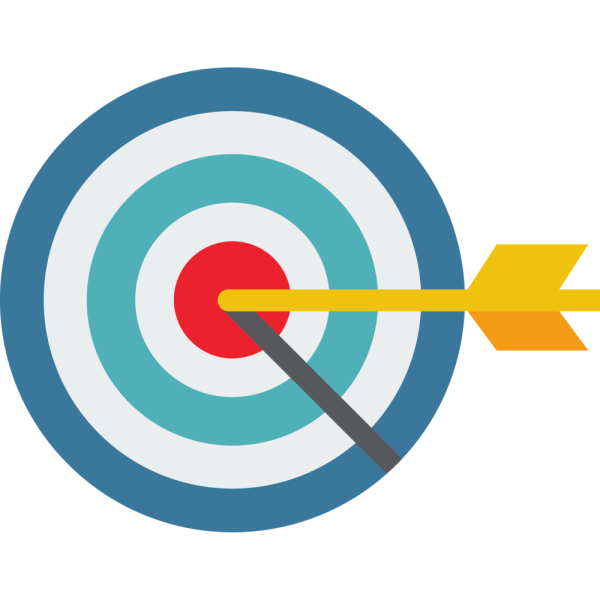 Цель на белом фоне