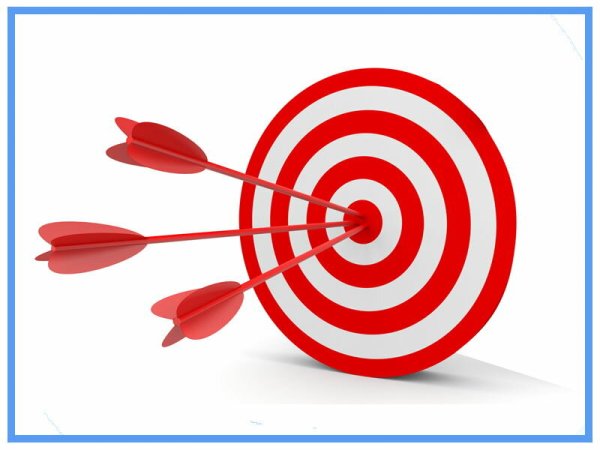 Цель на белом фоне