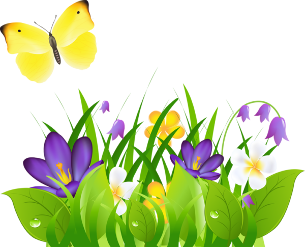 Весенние цветы мультяшные