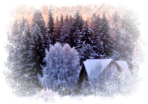 Зимний фон для фотошопа