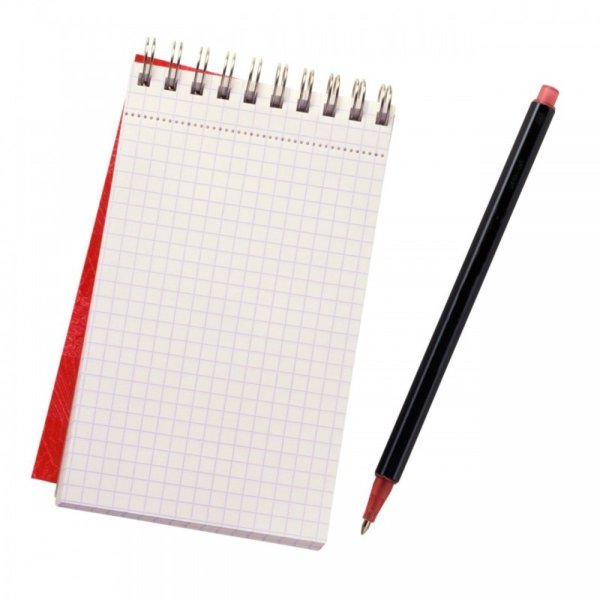 Открытый блокнот на белом фоне