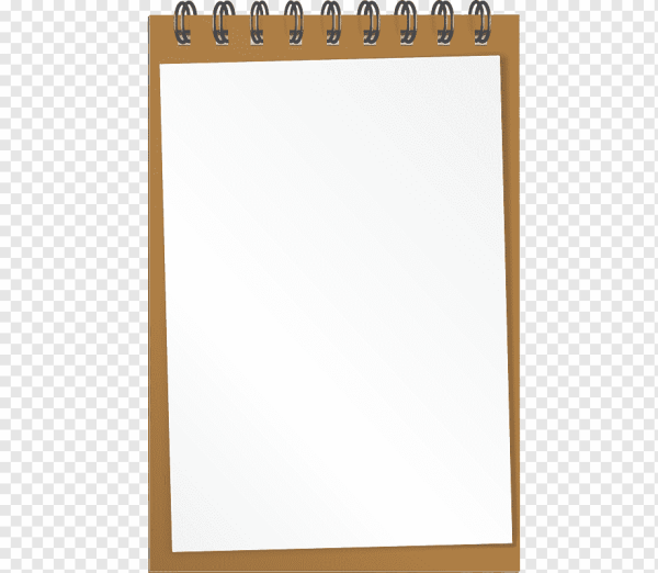 Блокнот на прозрачном фоне