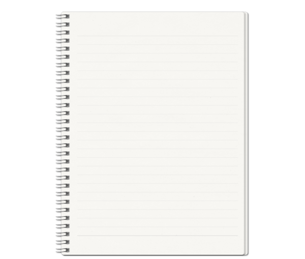 Лист блокнота на пружине