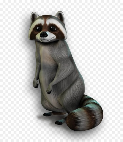 Енот мультяшный без фона