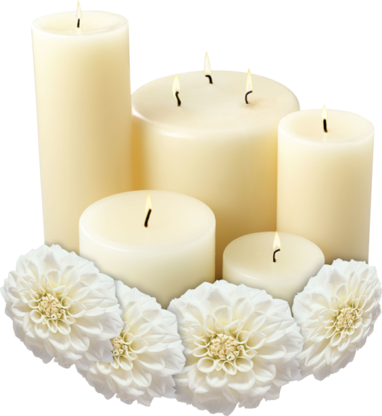 Свеча на прозрачном фоне