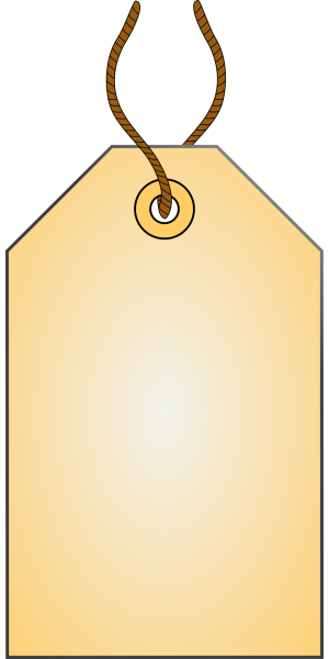 Этикетка на веревке