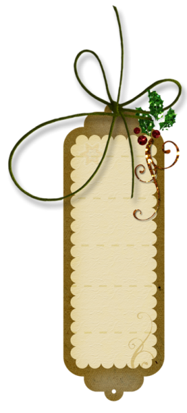 Бирки для подарков на прозрачном фоне
