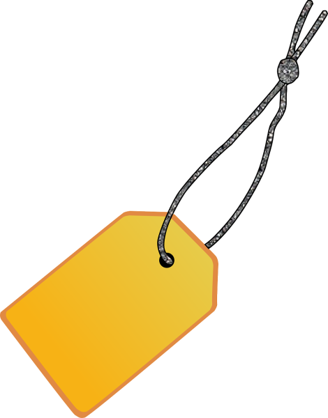 Бирка с веревочкой вектор