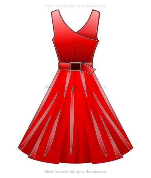 Красивое платье на белом фоне