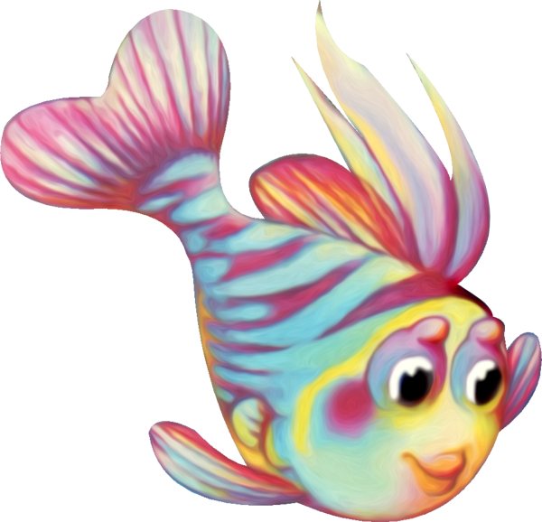 Рыбка на прозрачном фоне
