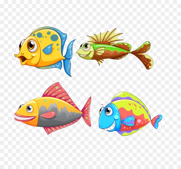 Разноцветные рыбки для детей