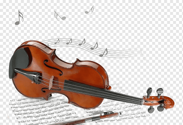 Скрипка на прозрачном фоне