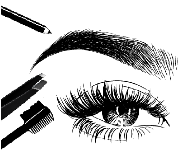 Красивые брови на белом фоне