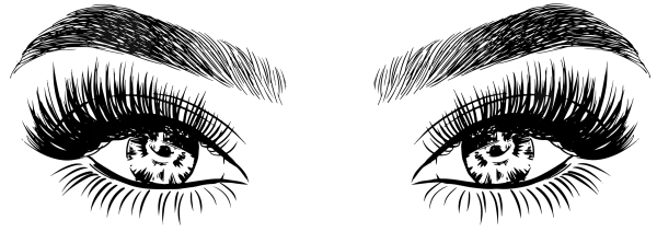 Ресницы на белом фоне