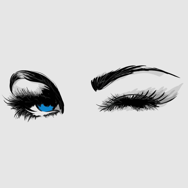 Брови на белом фоне