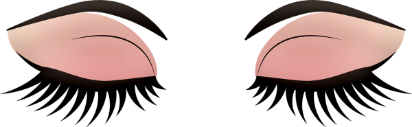 Закрытый глаз на прозрачном фоне