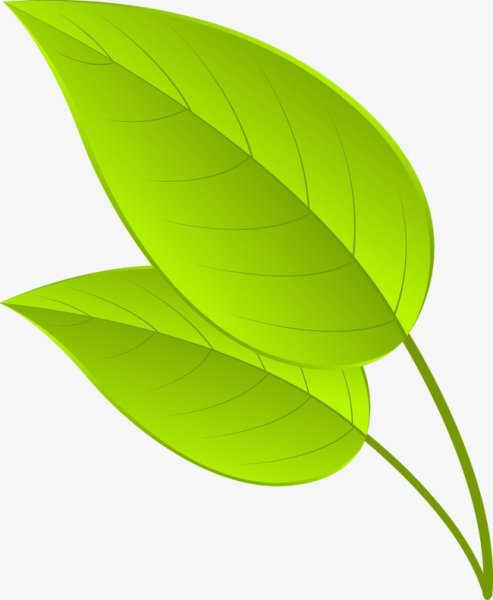 Листочек мультяшный