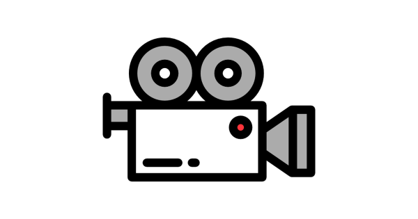 Видеокамера на белом фоне