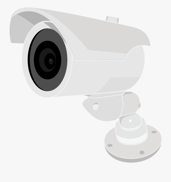 Видеонаблюдение на белом фоне