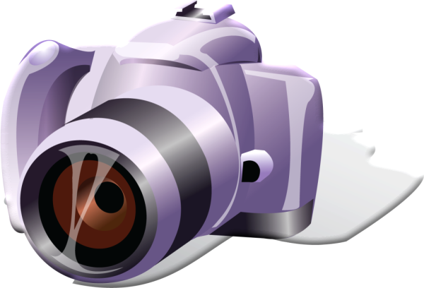 Фотокамера на прозрачном фоне